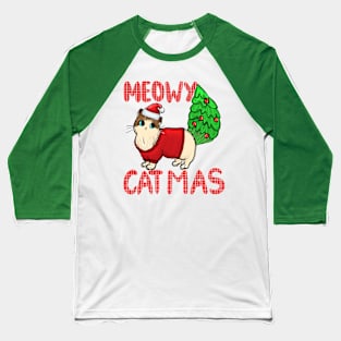 Meowy CatMas Baseball T-Shirt